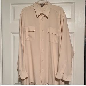 Fratelli Balzzano Off-White Long Sleeve Silk Shirt